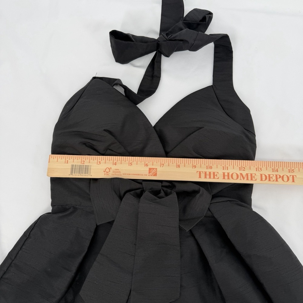 Y2K Charlotte Russe Sz 3 Black Halter Mini Bow Dress Party Hoco Whimsigoth - Picture 5 of 7